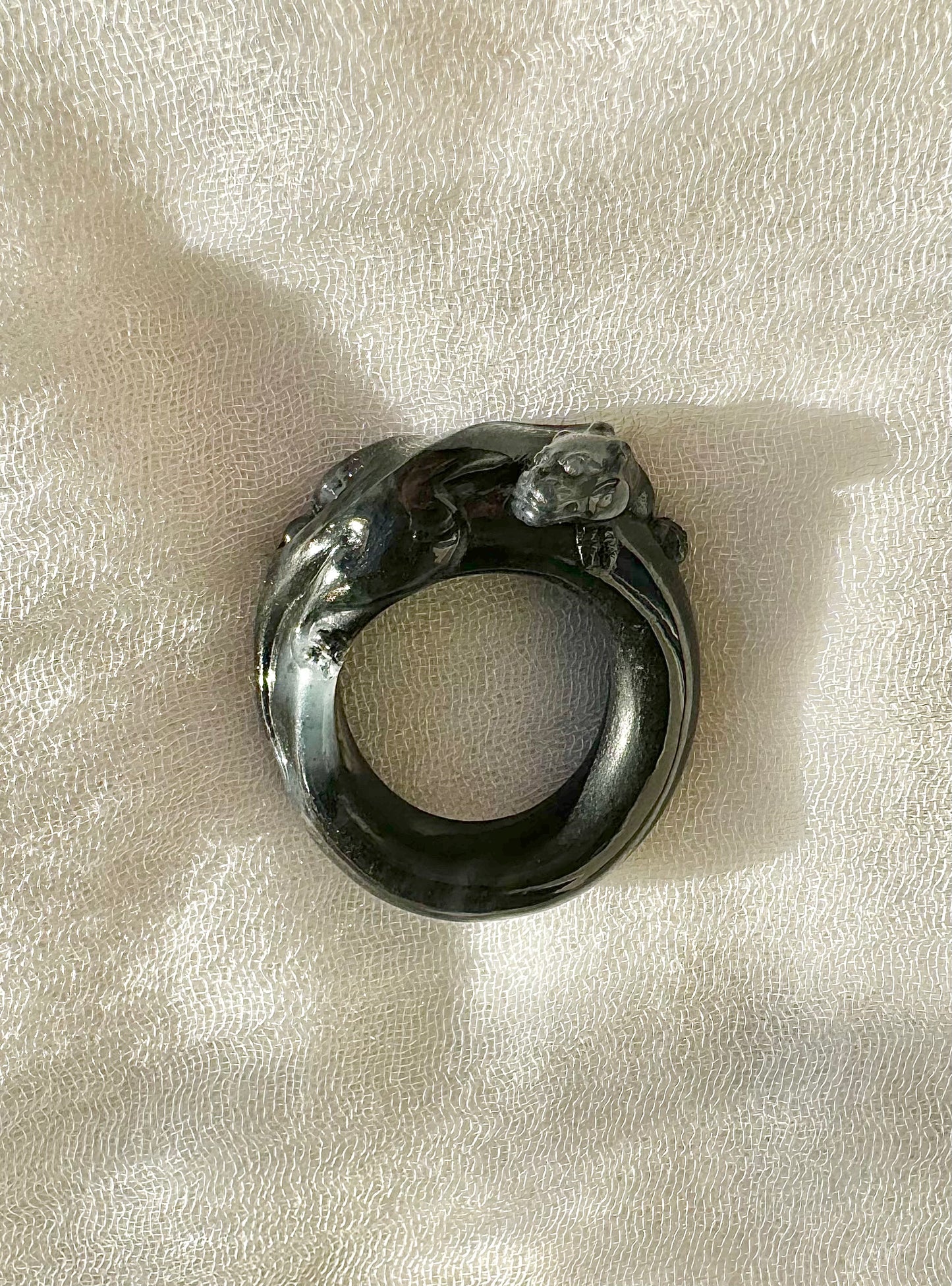 jade dragon thumb ring