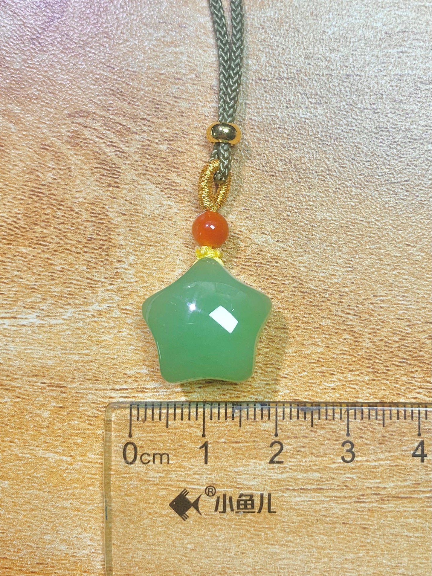 green jade star pendant