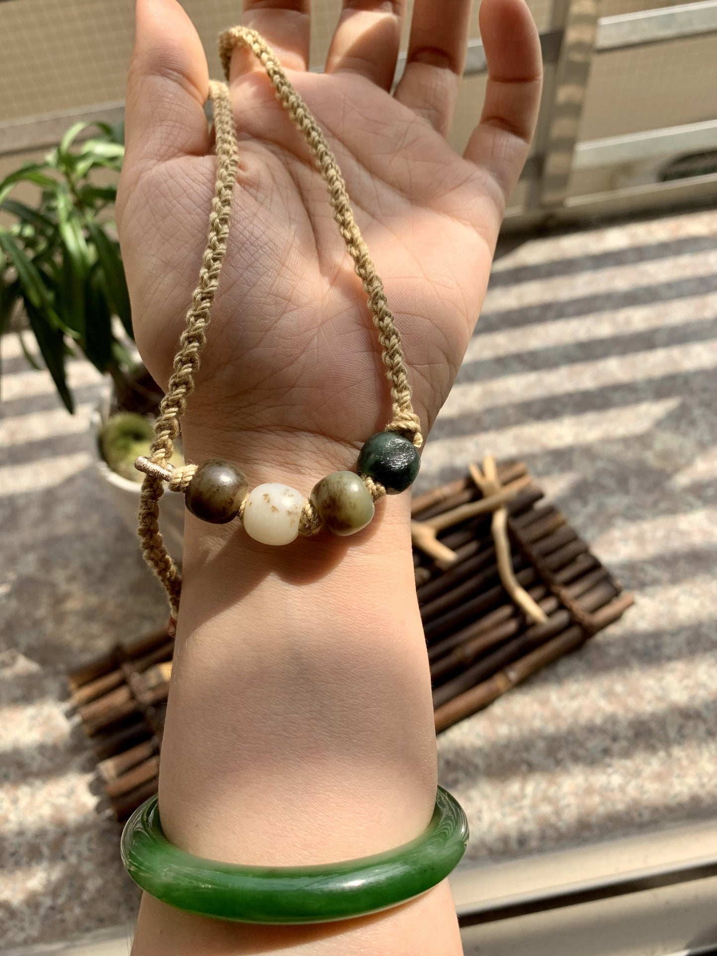 hand-made bead necklace