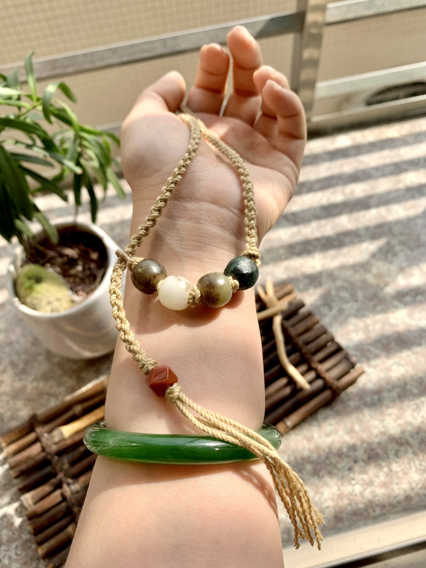 hand-made bead necklace