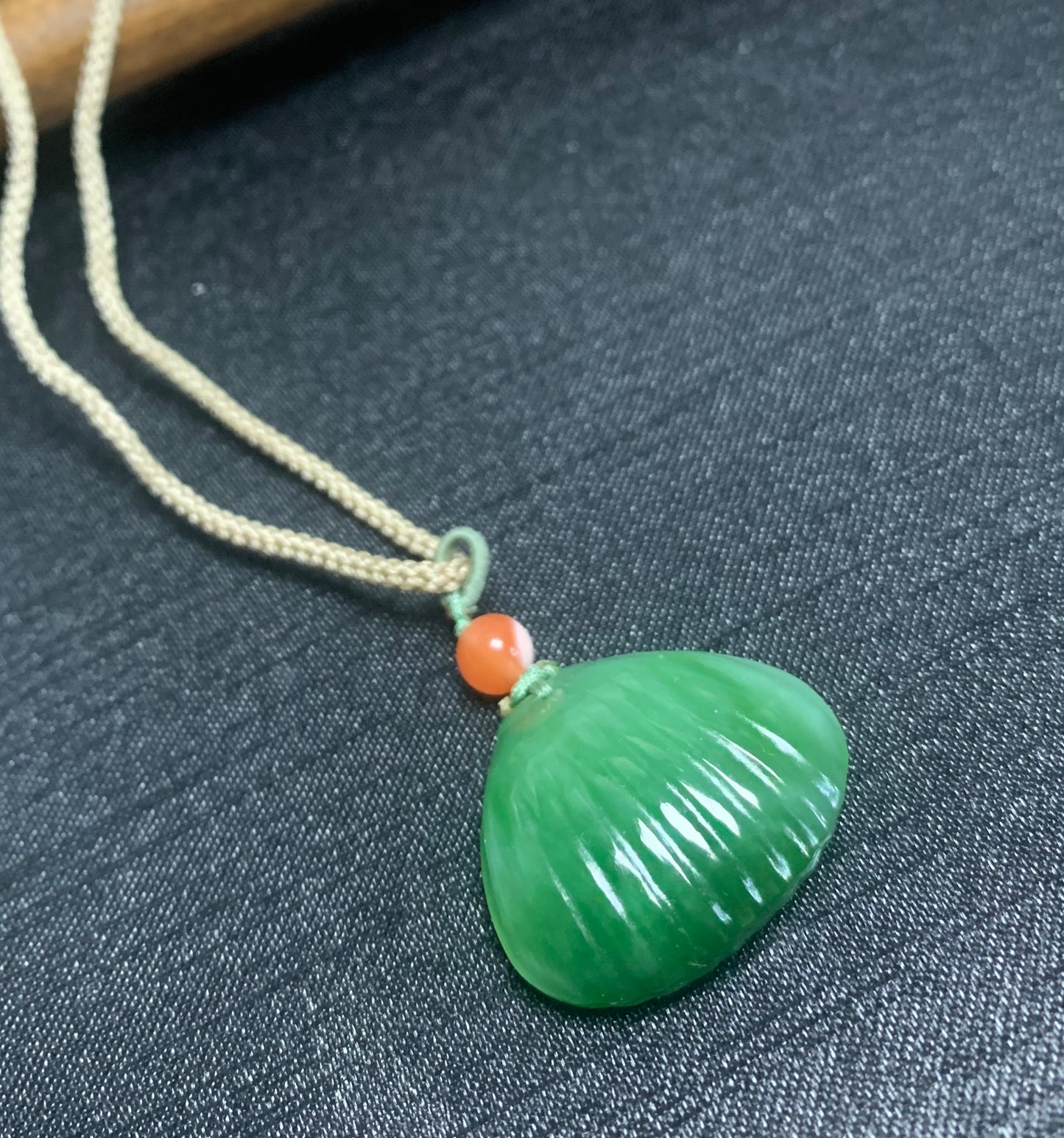 green jade shell pendant